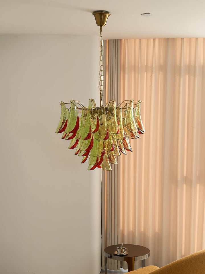 Celoraria lampadario vetro di Murano petali elegante