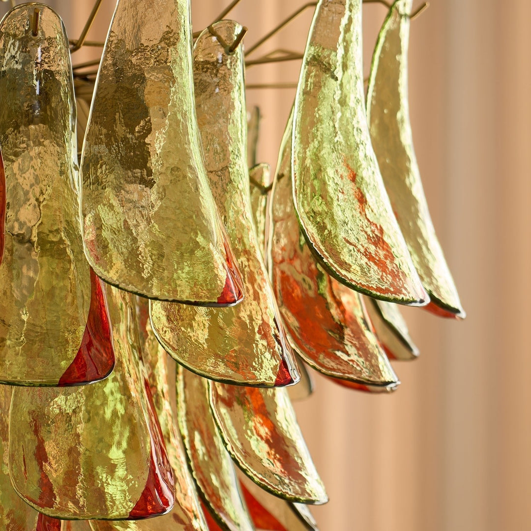 Celoraria lampadario vetro di Murano petali elegante