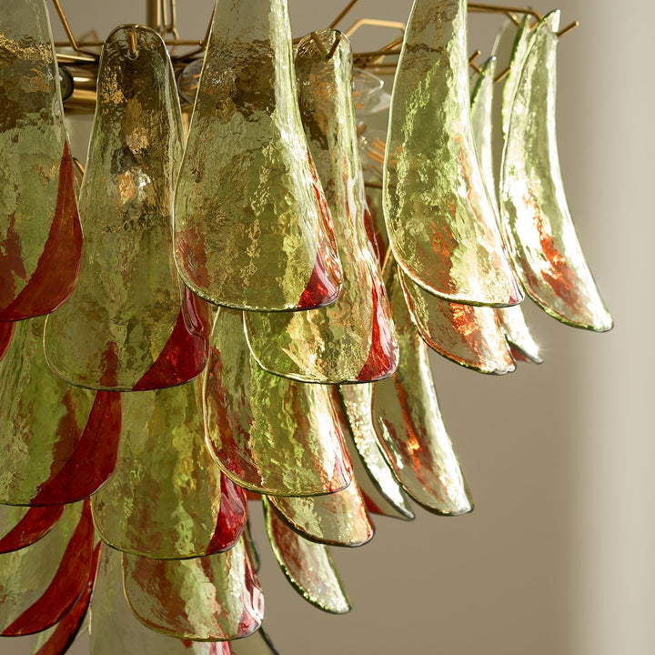 Celoraria lampadario vetro di Murano petali elegante