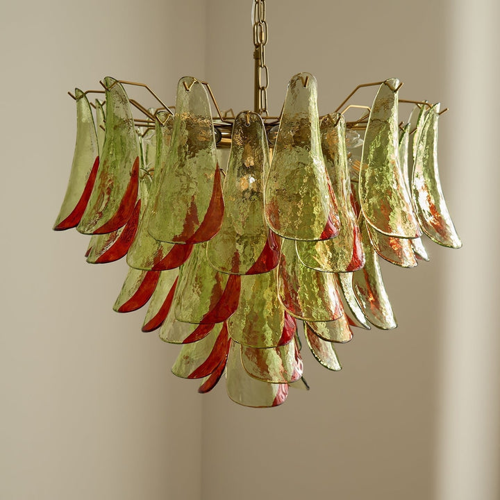 Celoraria lampadario vetro di Murano petali elegante