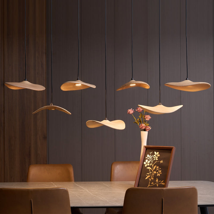 Abbott lampadario moderno minimalista foglia Vuota in legno