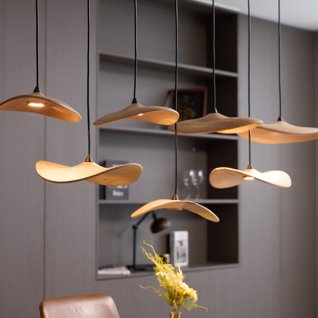 Abbott lampadario moderno minimalista foglia Vuota in legno