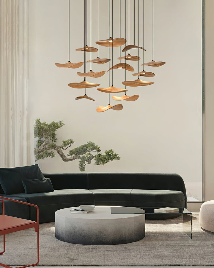 Abbott lampadario moderno minimalista foglia Vuota in legno