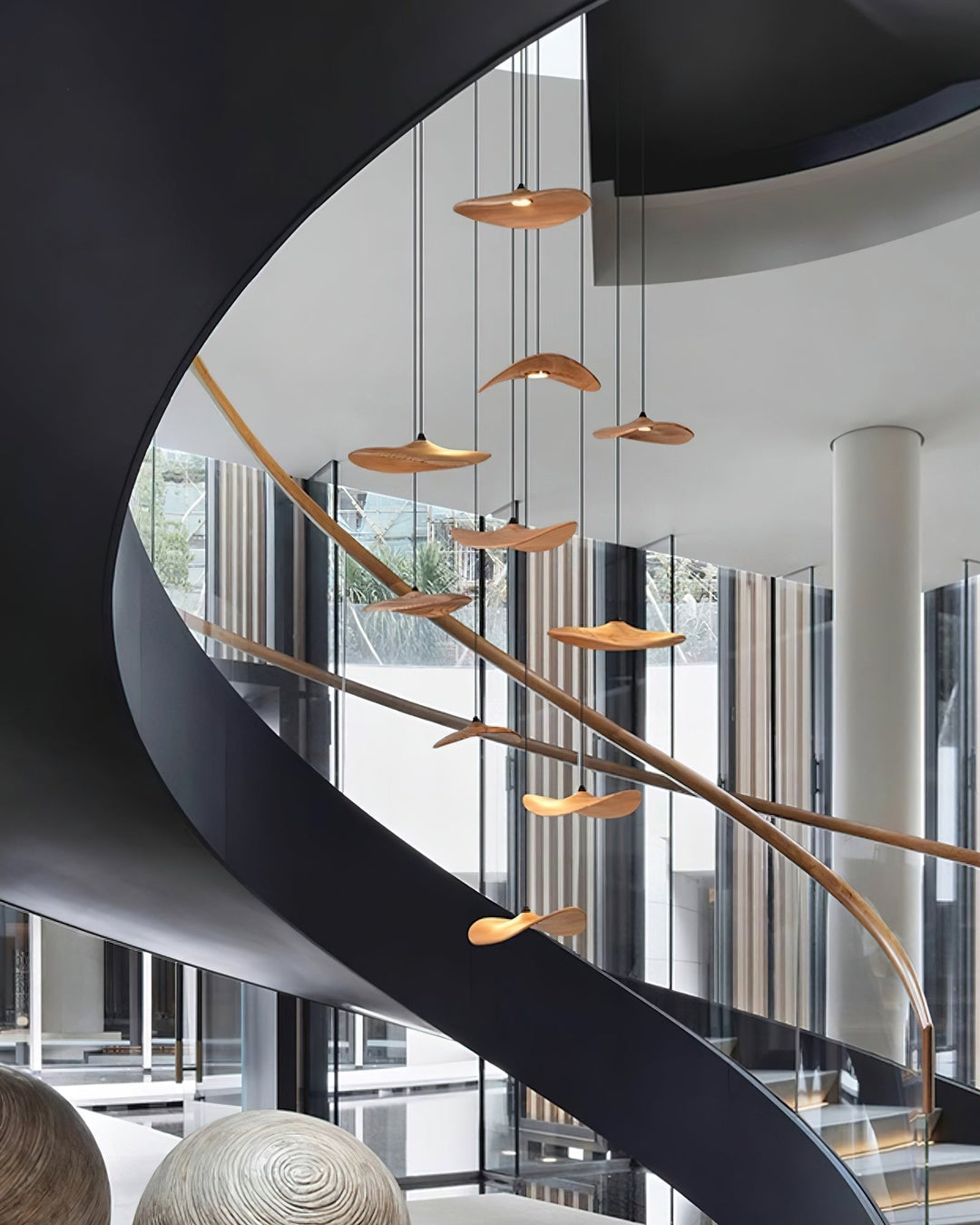 Abbott lampadario moderno minimalista foglia Vuota in legno