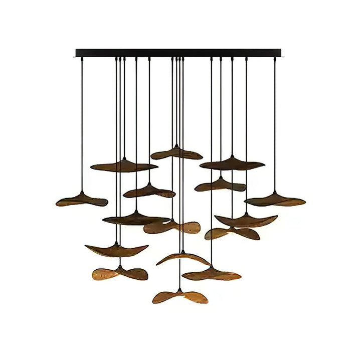 Abbott lampadario moderno minimalista foglia Vuota in legno