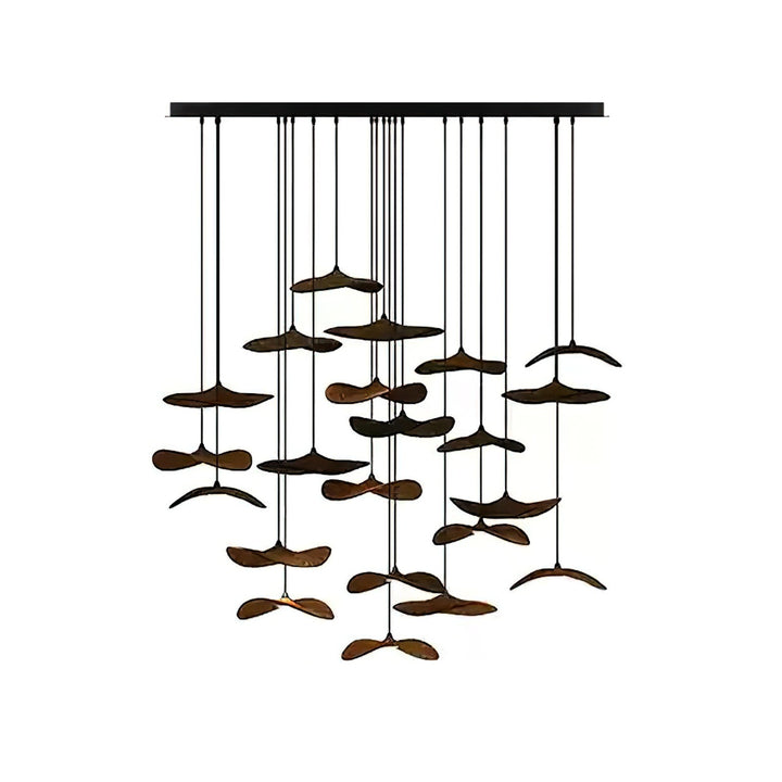 Abbott lampadario moderno minimalista foglia Vuota in legno