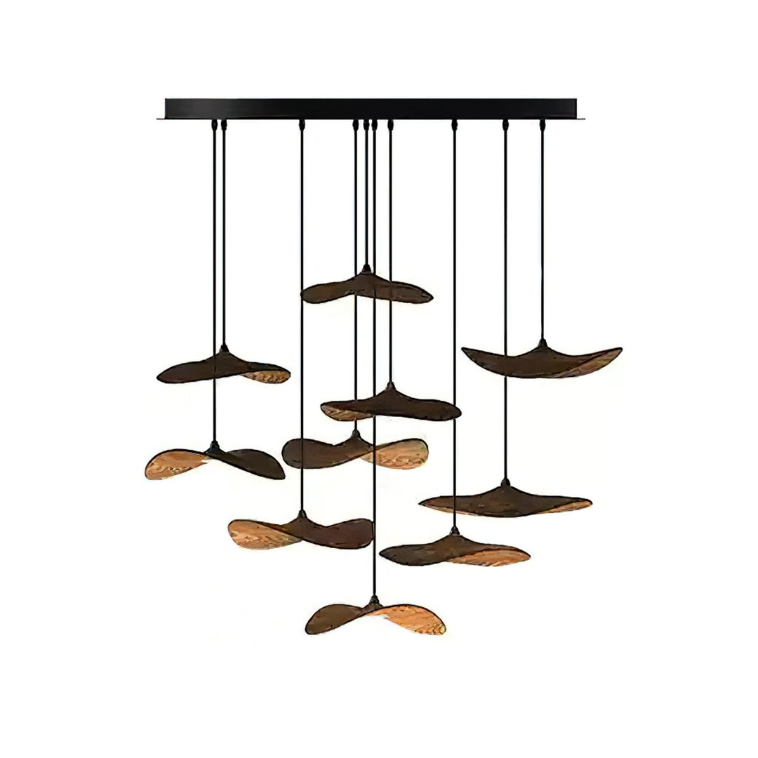Abbott lampadario moderno minimalista foglia Vuota in legno