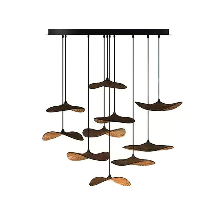 Abbott lampadario moderno minimalista foglia Vuota in legno