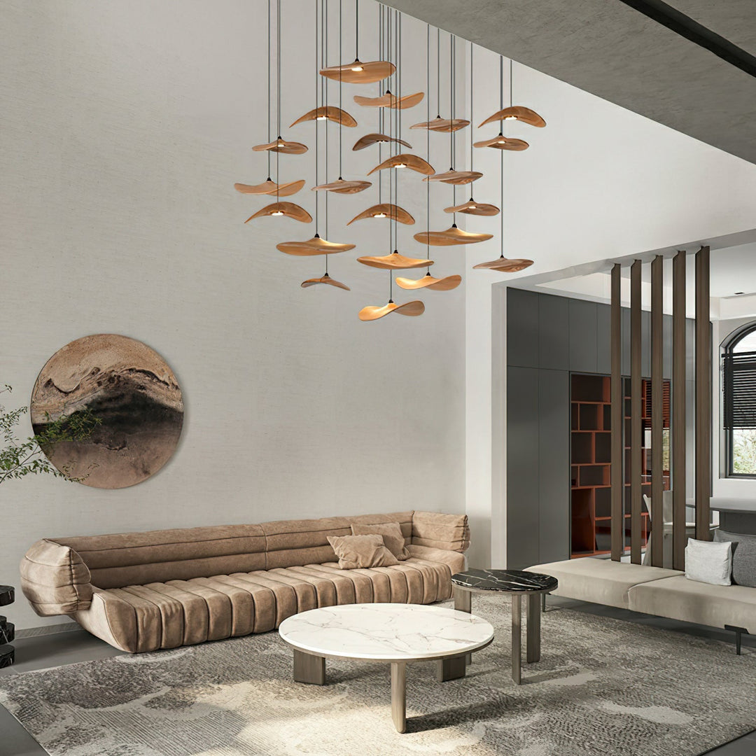 Abbott lampadario moderno minimalista foglia Vuota in legno