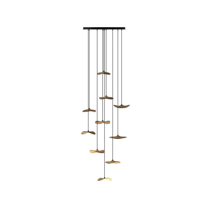 Abbott lampadario moderno minimalista foglia Vuota in legno