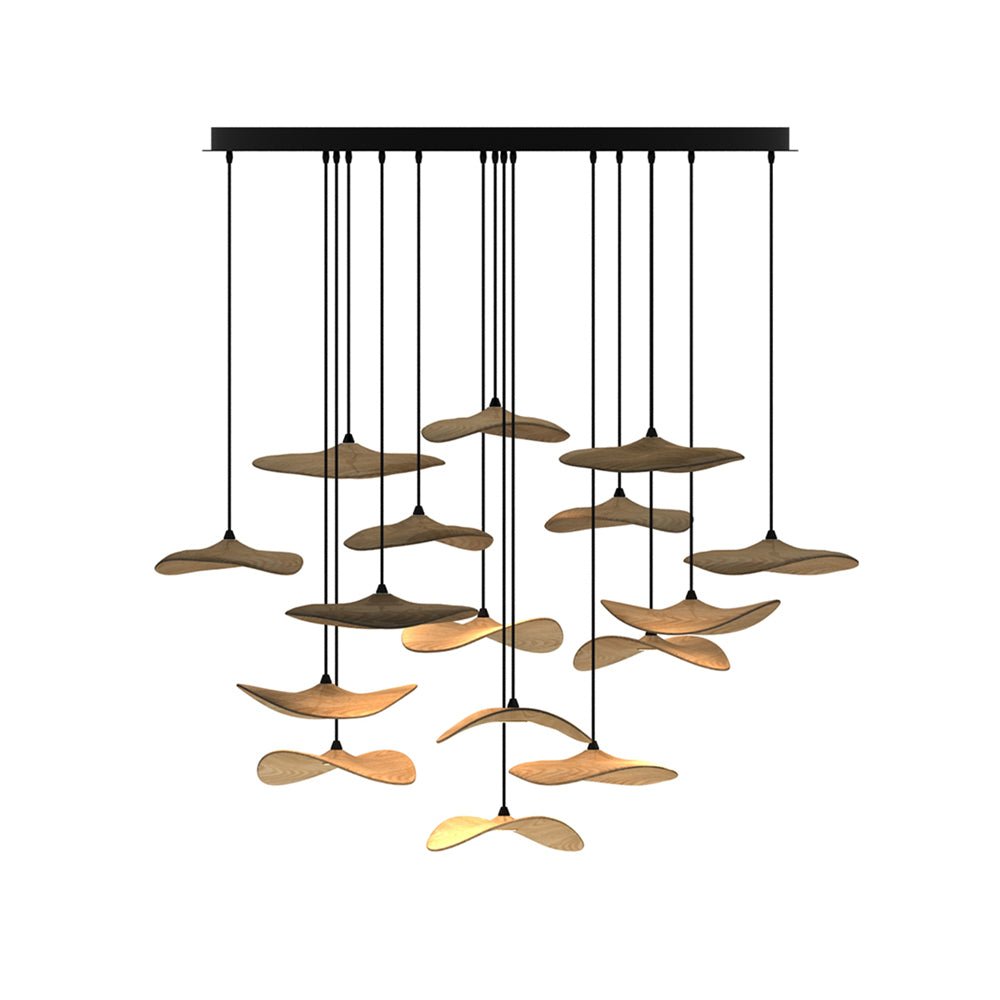 Abbott lampadario moderno minimalista foglia Vuota in legno