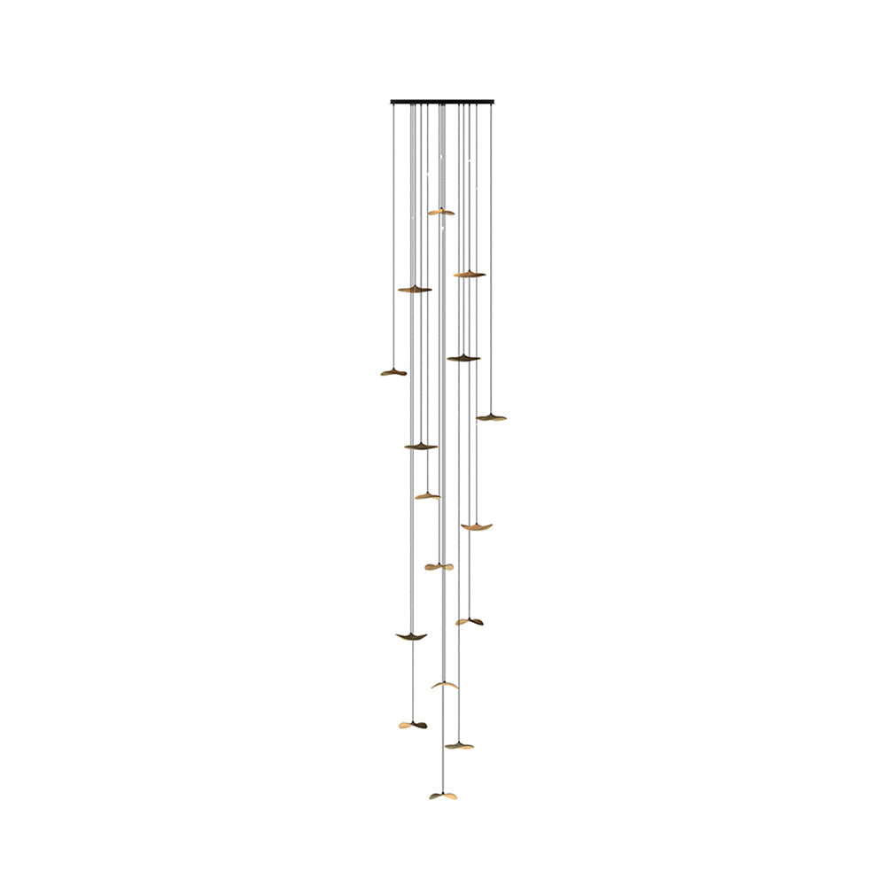 Abbott lampadario moderno minimalista foglia Vuota in legno