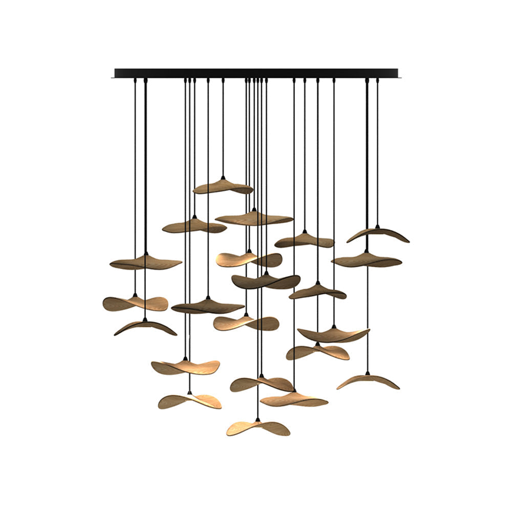 Abbott lampadario moderno minimalista foglia Vuota in legno