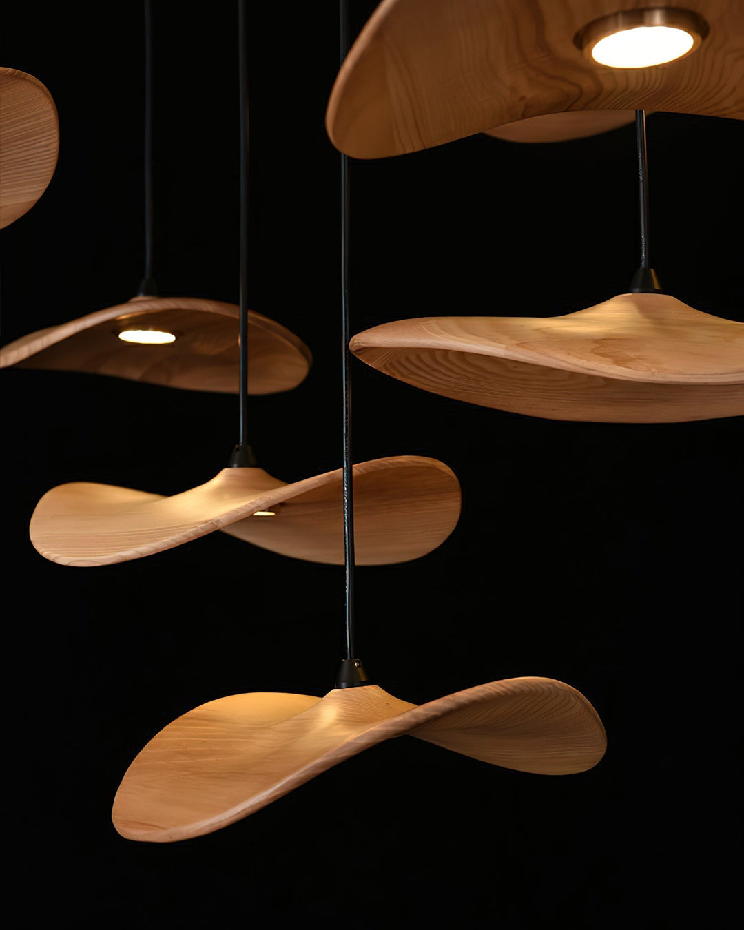 Abbott lampadario moderno minimalista foglia Vuota in legno
