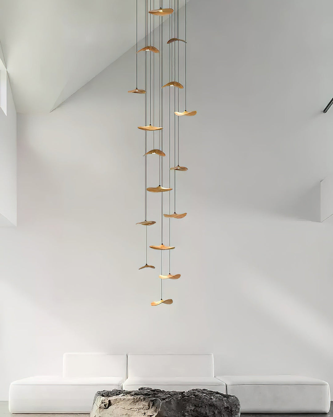 Abbott lampadario moderno minimalista foglia Vuota in legno