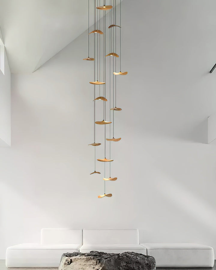 Abbott lampadario moderno minimalista foglia Vuota in legno