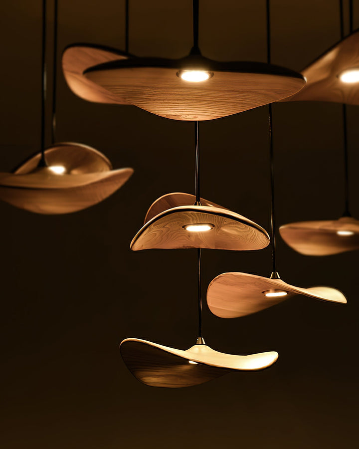 Abbott lampadario moderno minimalista foglia Vuota in legno