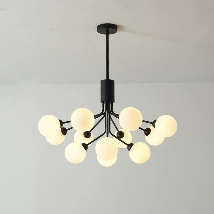 Valentina Moderno Metallo/Vetro Lux Lampadario Oro/Nero Camera da letto/Soggiorno