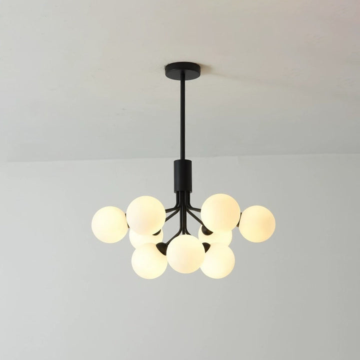 Valentina Moderno Metallo/Vetro Lux Lampadario Oro/Nero Camera da letto/Soggiorno