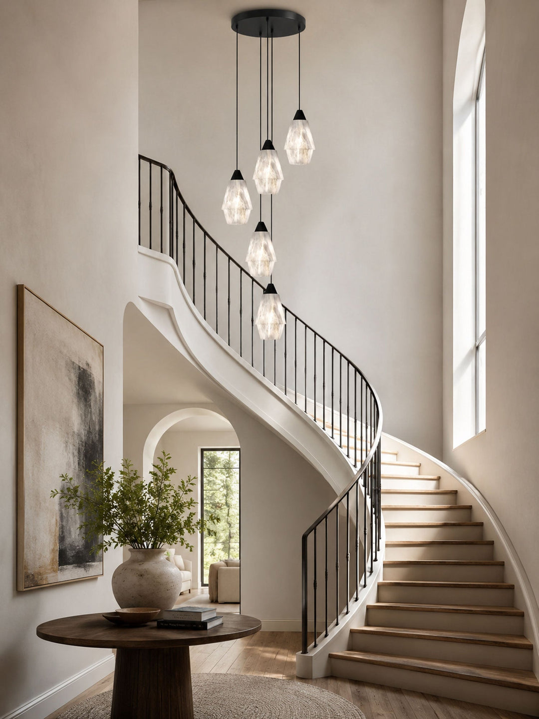 Aurevin alabastro grappolo lampadario