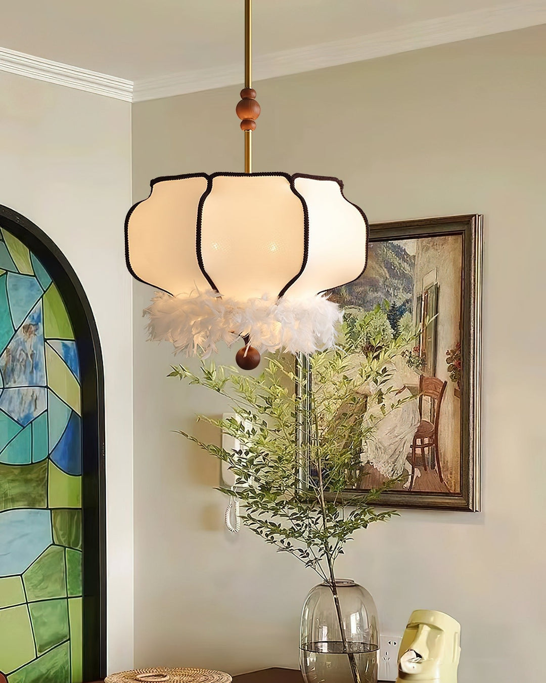 Lineleria lampada a sospensione in tessuto Luxury
