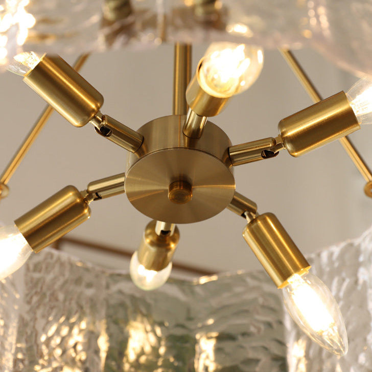 Virelix lampadario in vetro a Tamburo cilindrico