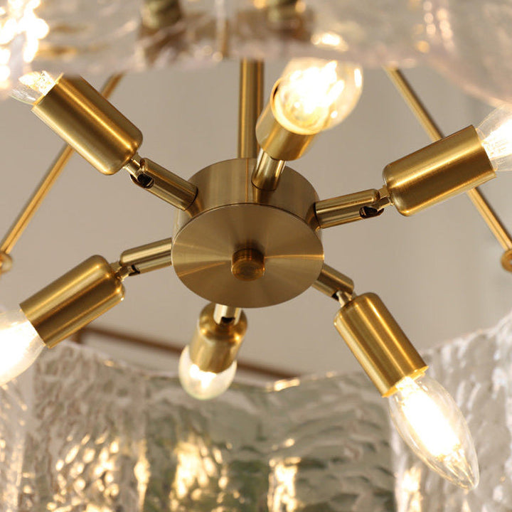 Virelix lampadario in vetro a Tamburo cilindrico