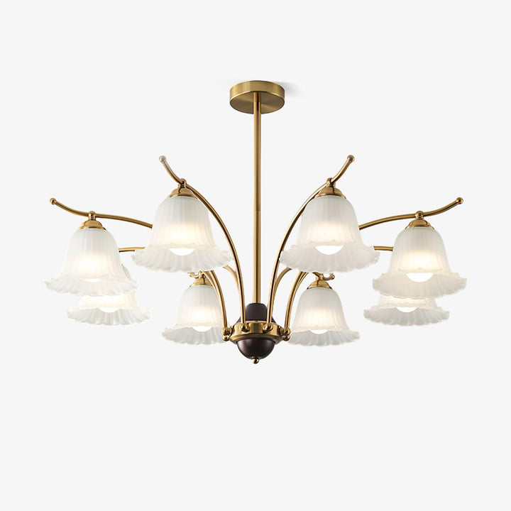 Ohel lampadario in ottone con Paralume in alabastro