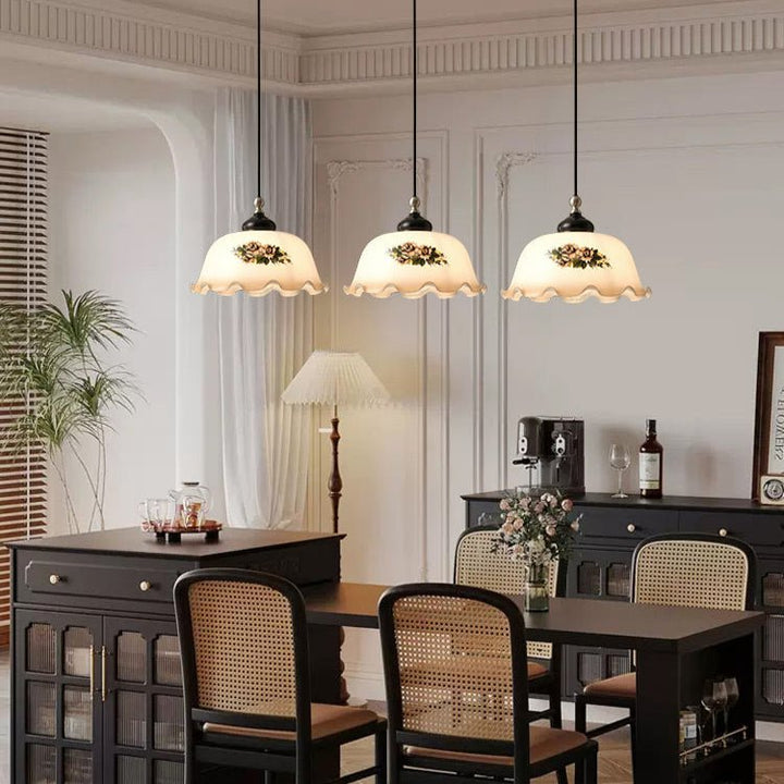 Lampada a sospensione Floréa Bloom in vetro