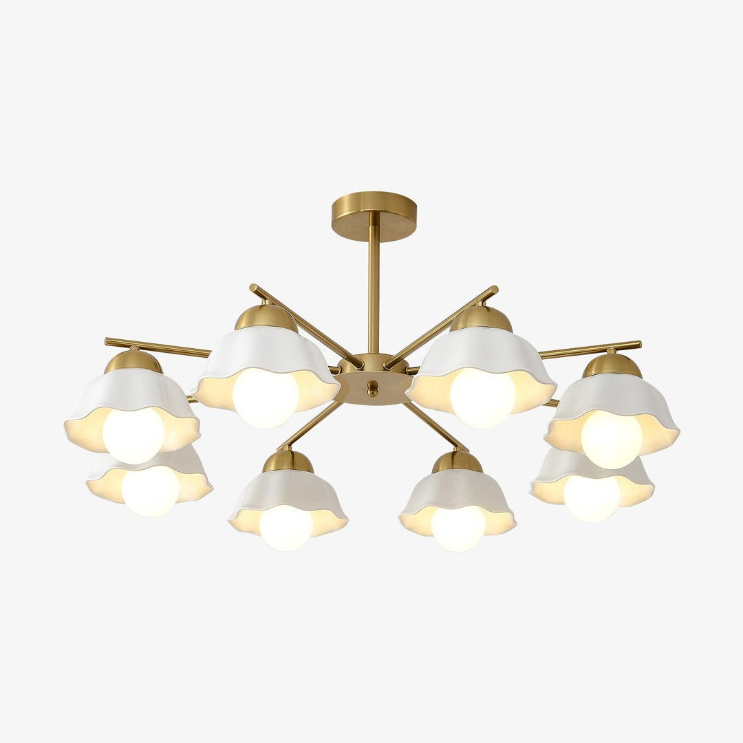 Zasila lampadario Nordico Arte Fiorita Ombra in Ceramica floreale