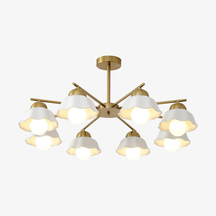 Zasila lampadario Nordico Arte Fiorita Ombra in Ceramica floreale