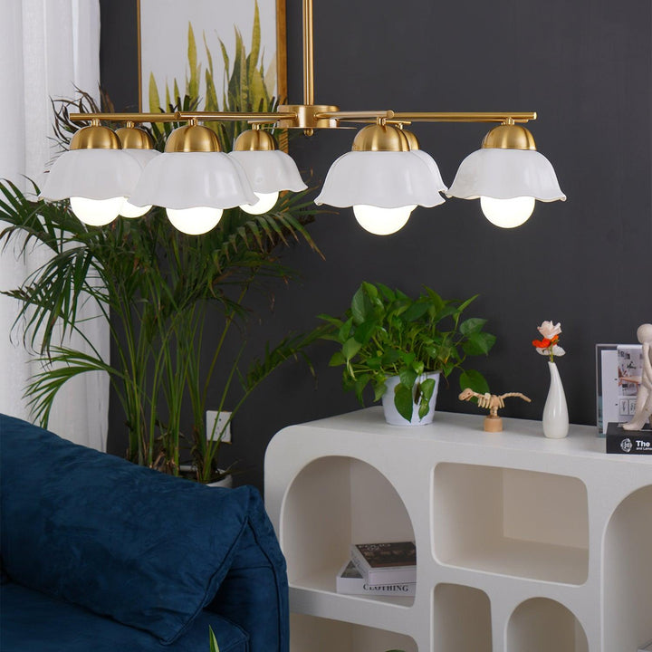 Zasila lampadario Nordico Arte Fiorita Ombra in Ceramica floreale