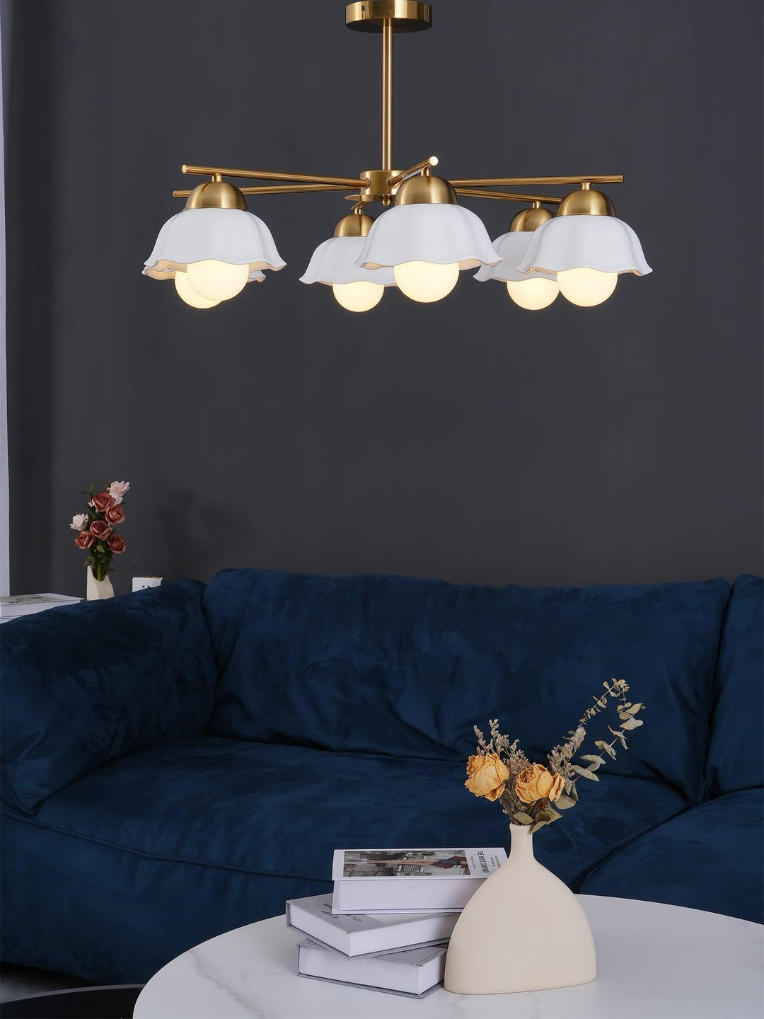 Zasila lampadario Nordico Arte Fiorita Ombra in Ceramica floreale