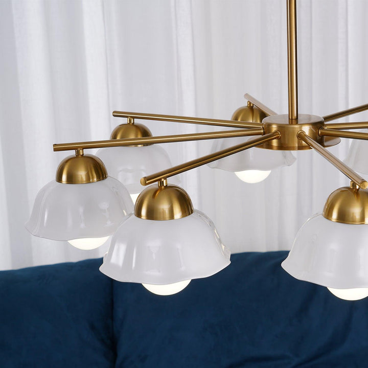 Zasila lampadario Nordico Arte Fiorita Ombra in Ceramica floreale