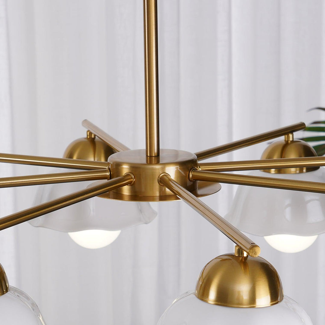 Zasila lampadario Nordico Arte Fiorita Ombra in Ceramica floreale