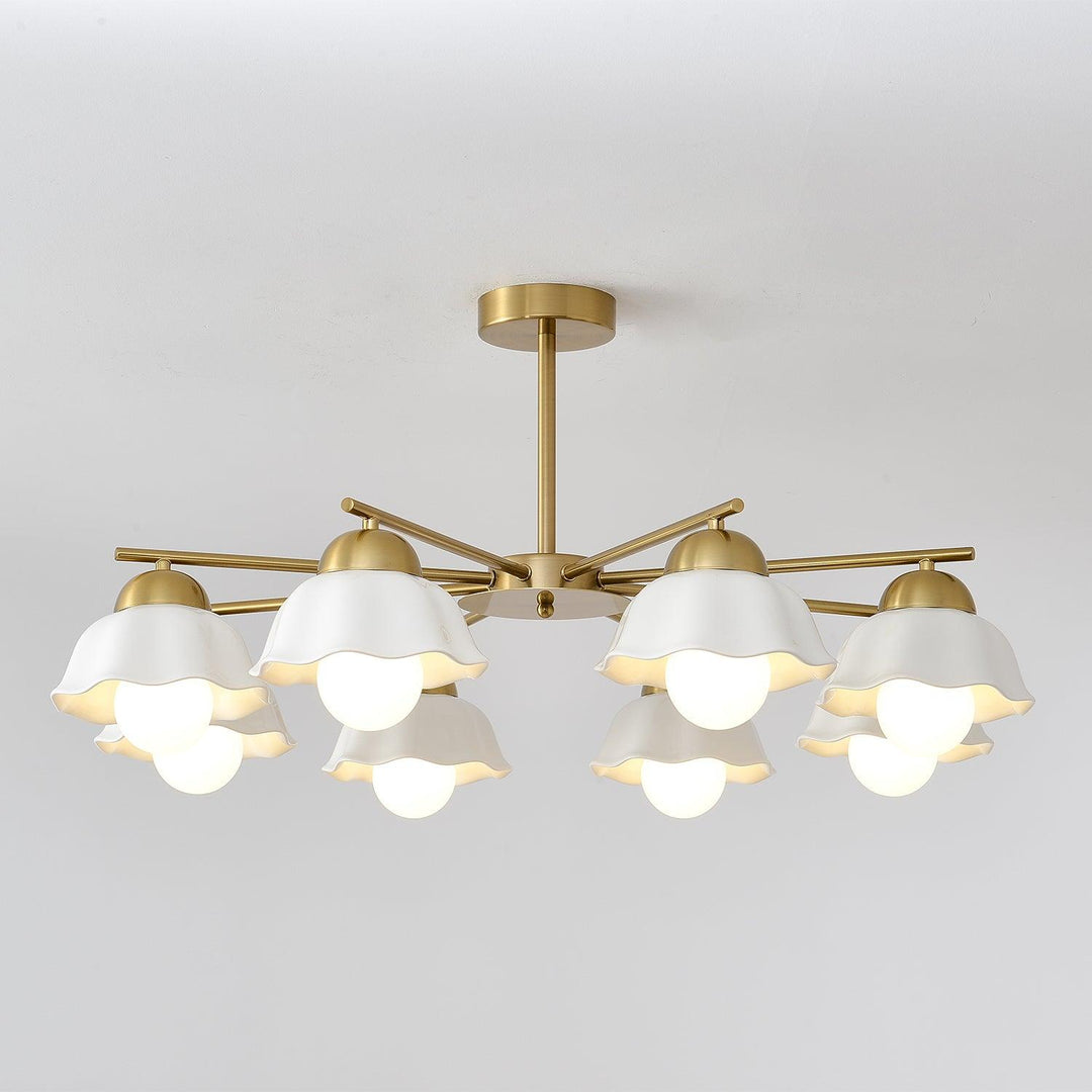 Zasila lampadario Nordico Arte Fiorita Ombra in Ceramica floreale