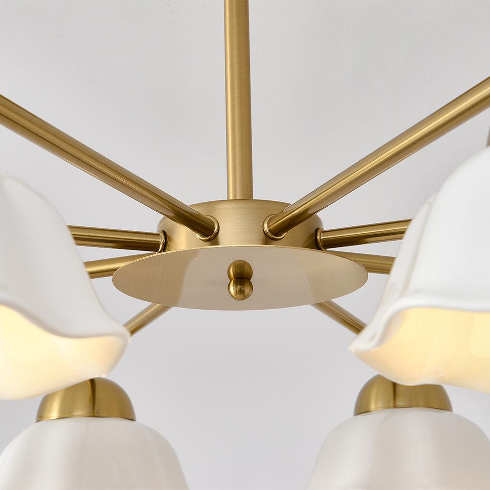 Zasila lampadario Nordico Arte Fiorita Ombra in Ceramica floreale