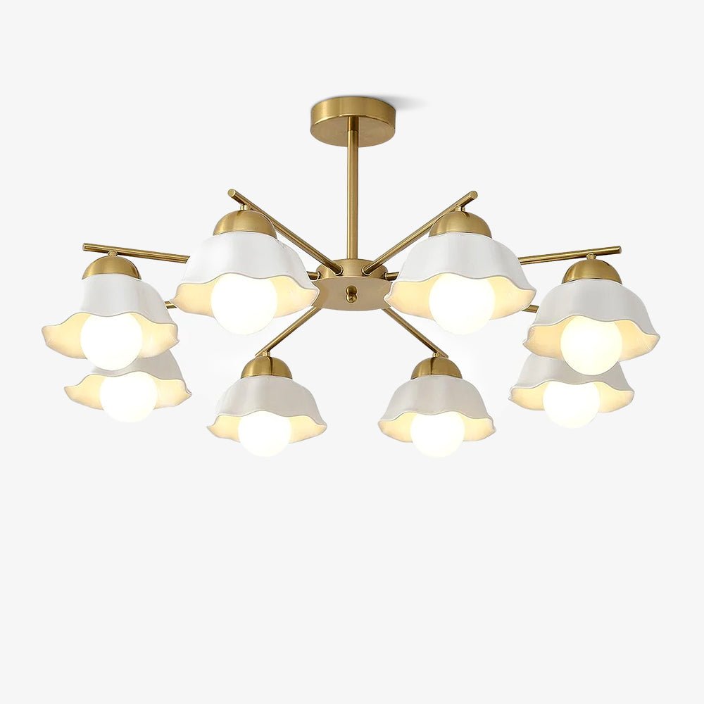 Zasila lampadario Nordico Arte Fiorita Ombra in Ceramica floreale