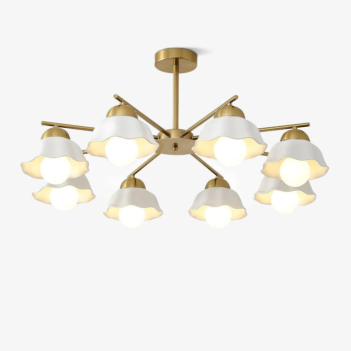 Zasila lampadario Nordico Arte Fiorita Ombra in Ceramica floreale