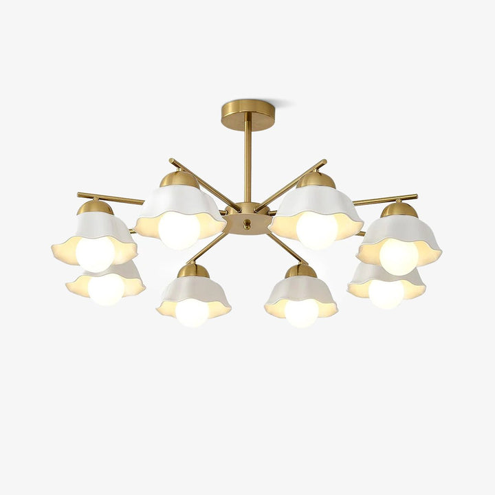 Zasila lampadario Nordico Arte Fiorita Ombra in Ceramica floreale