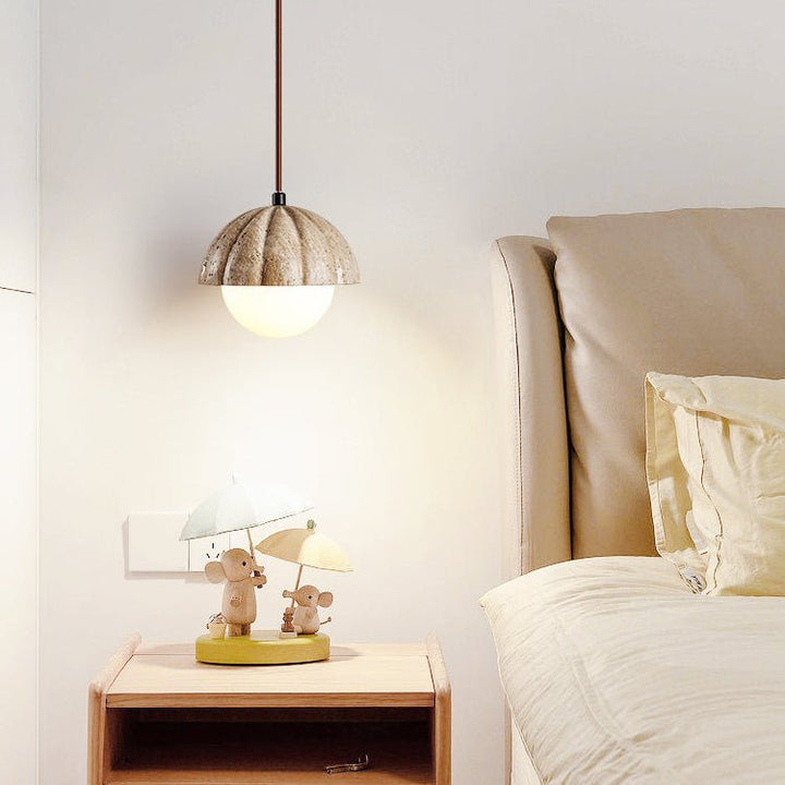Marovek lampada a sospensione Fluted Orb a globo