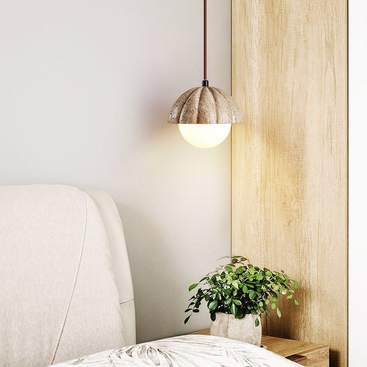 Marovek lampada a sospensione Fluted Orb a globo