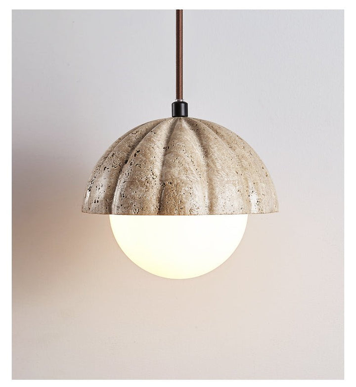 Marovek lampada a sospensione Fluted Orb a globo