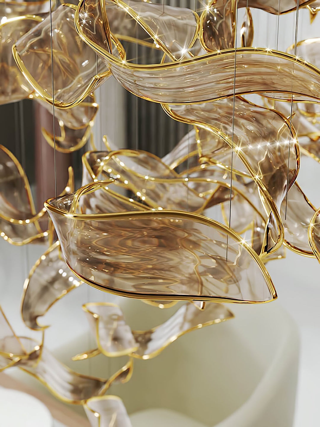 Velelora lampadario Cascading Leaf Luxe
