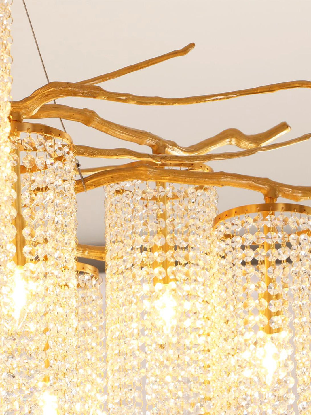 Avvariel lampadario in ottone organico