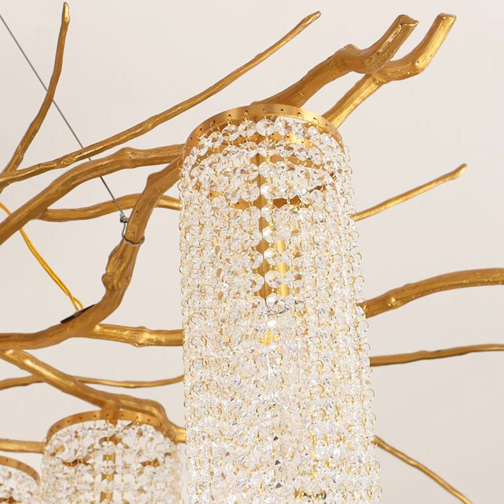 Avvariel lampadario in ottone organico
