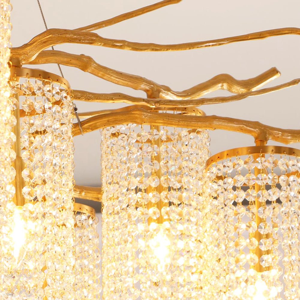 Avvariel lampadario in ottone organico