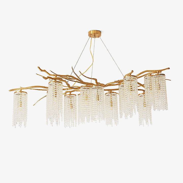 Avvariel lampadario in ottone organico