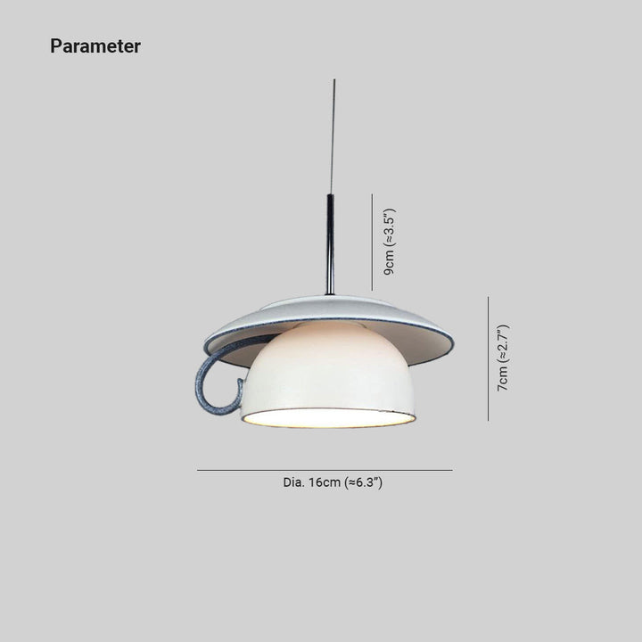 Valentina Nordic Tazza Ceramica LED Lampade a Sospensione Camera da Letto