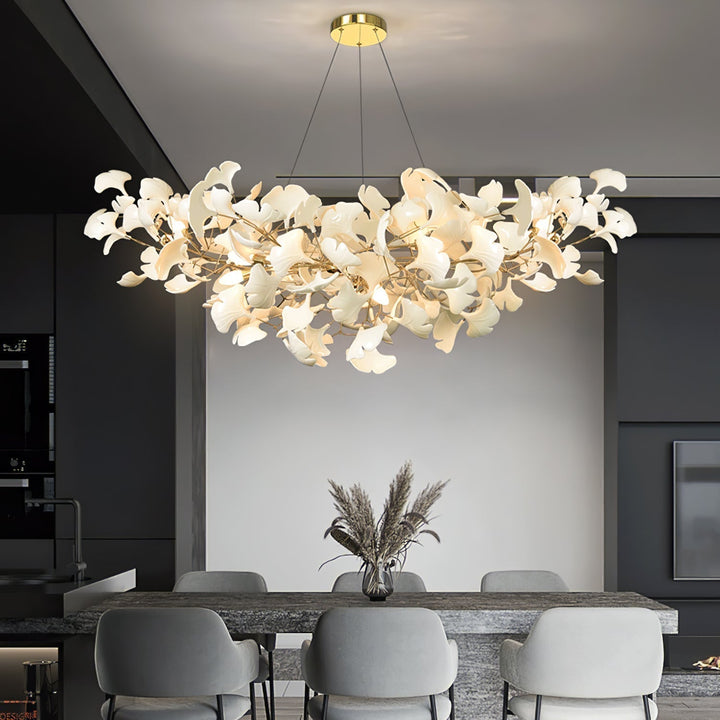Olivia Lampadario di Lusso in Ceramica con Forma a U